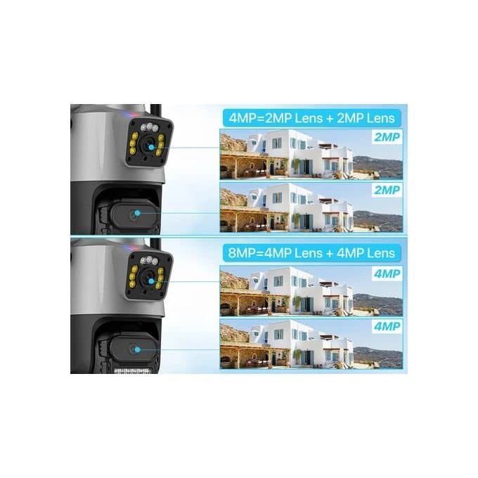 CCTV Camera 4K,8X Zoom Night Vision Waterproof Motion Detection,siren and floodlight Thumbnail 2