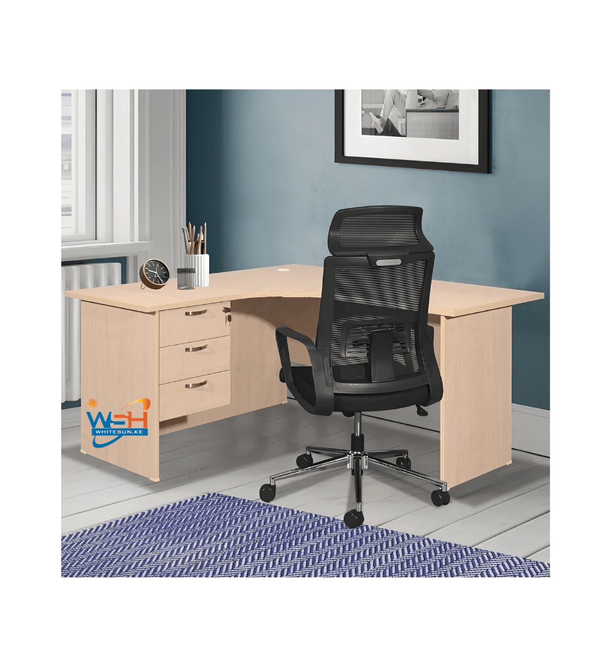 1.6M Curved Office Desk