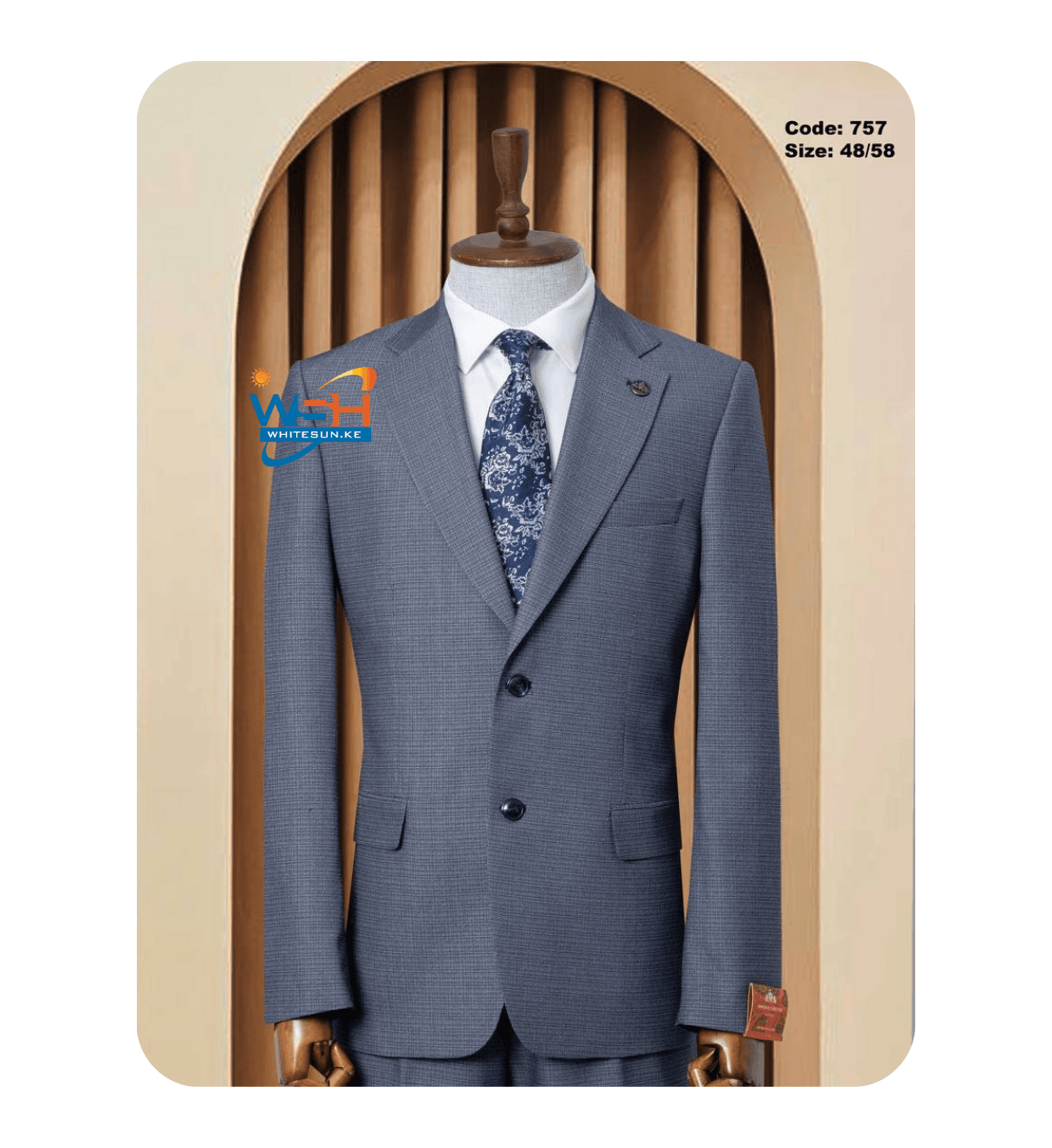 Grey Three-Piece classic Suit Thumbnail 2