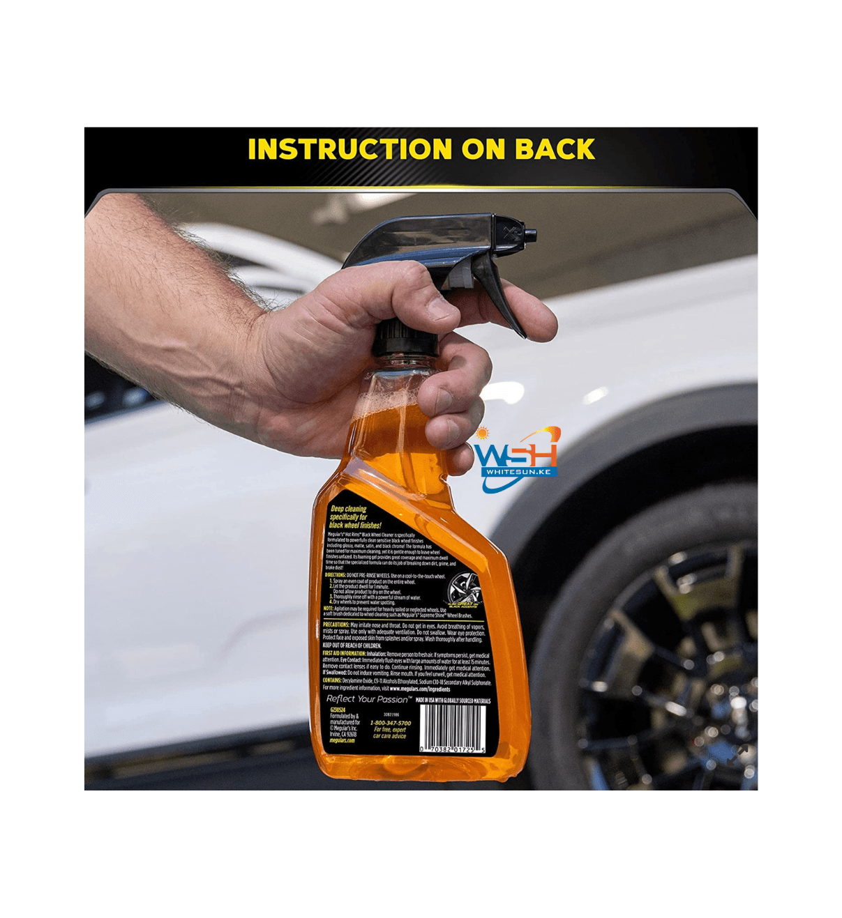 Hot Rims Black Wheel Cleaner, 709ml – Powerful Formula, Tough on Stubborn Brake Dust & Grime, Gentle on Black Wheels Thumbnail 2