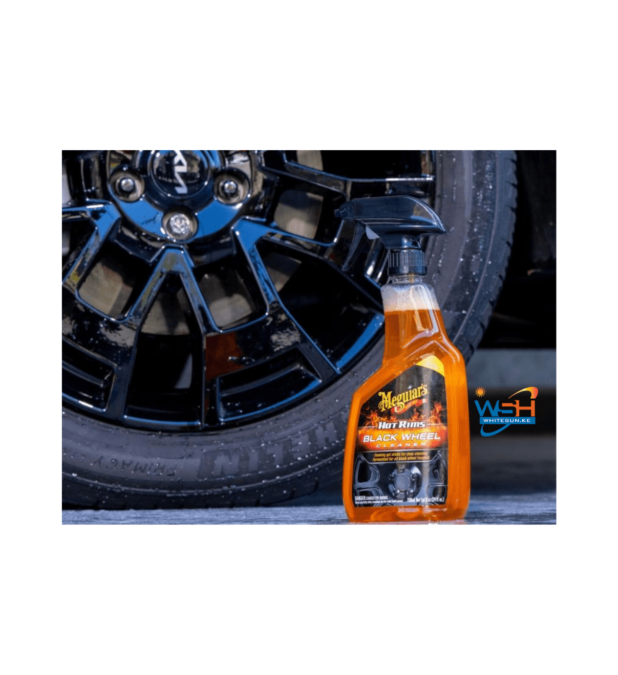 Hot Rims Black Wheel Cleaner, 709ml – Powerful Formula, Tough on Stubborn Brake Dust & Grime, Gentle on Black Wheels