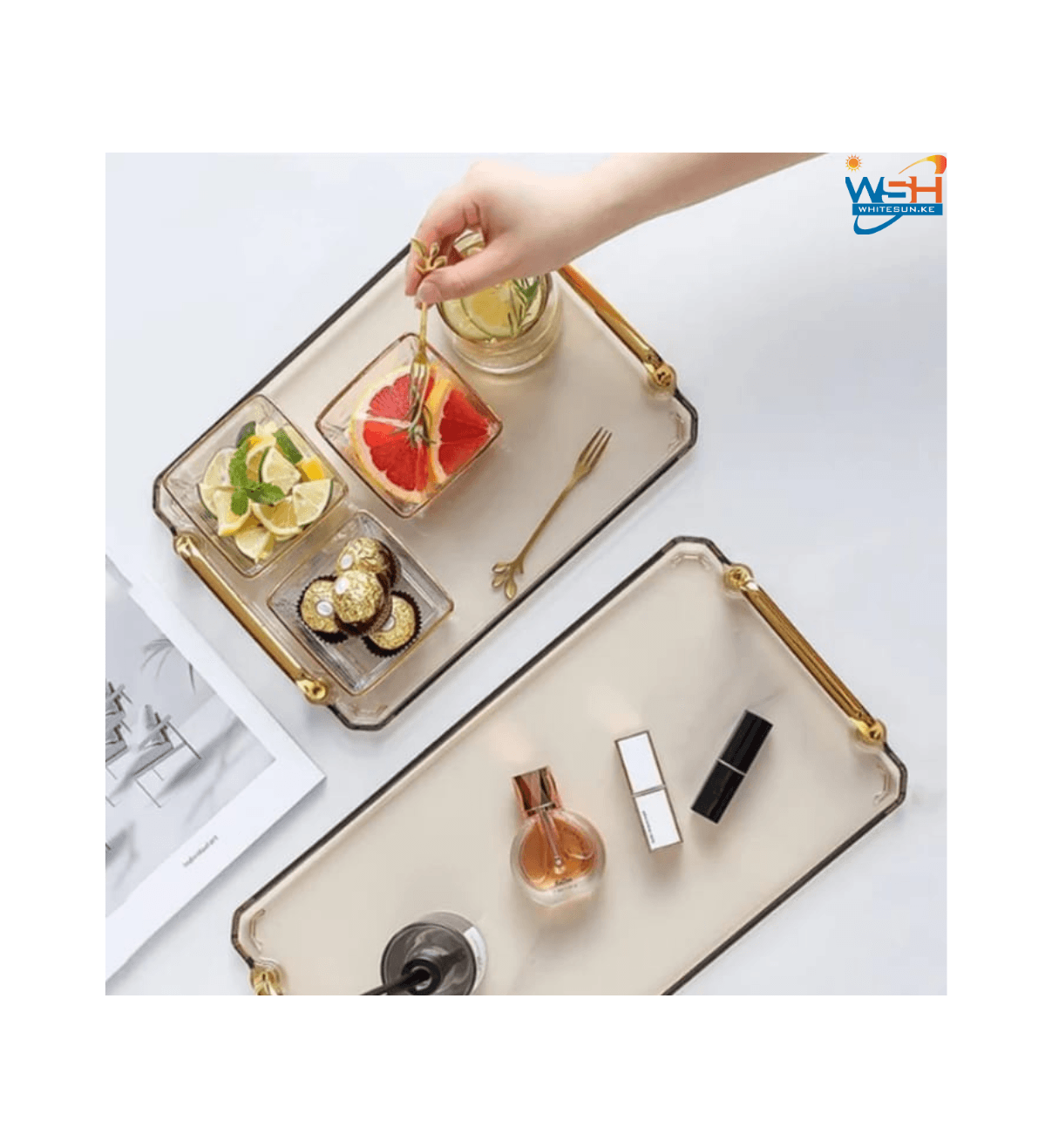 CREAMY STORAGE ORGANIZER TRAY Thumbnail 4