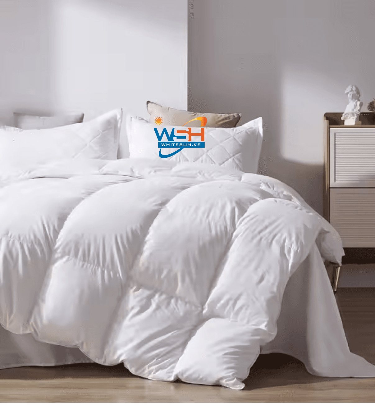 70% Goose Down & 30%Goose Feathers 100% cotton 210x220cm White Duvet. Thumbnail 2
