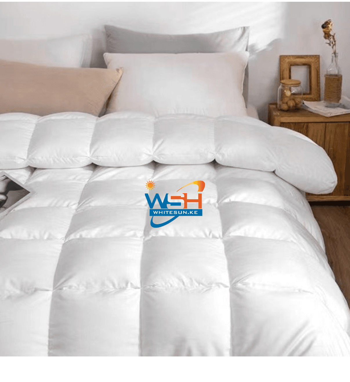 90% Goose Down & 10%Goose Feathers 100% cotton 180x220cm White Duvet. Thumbnail 3