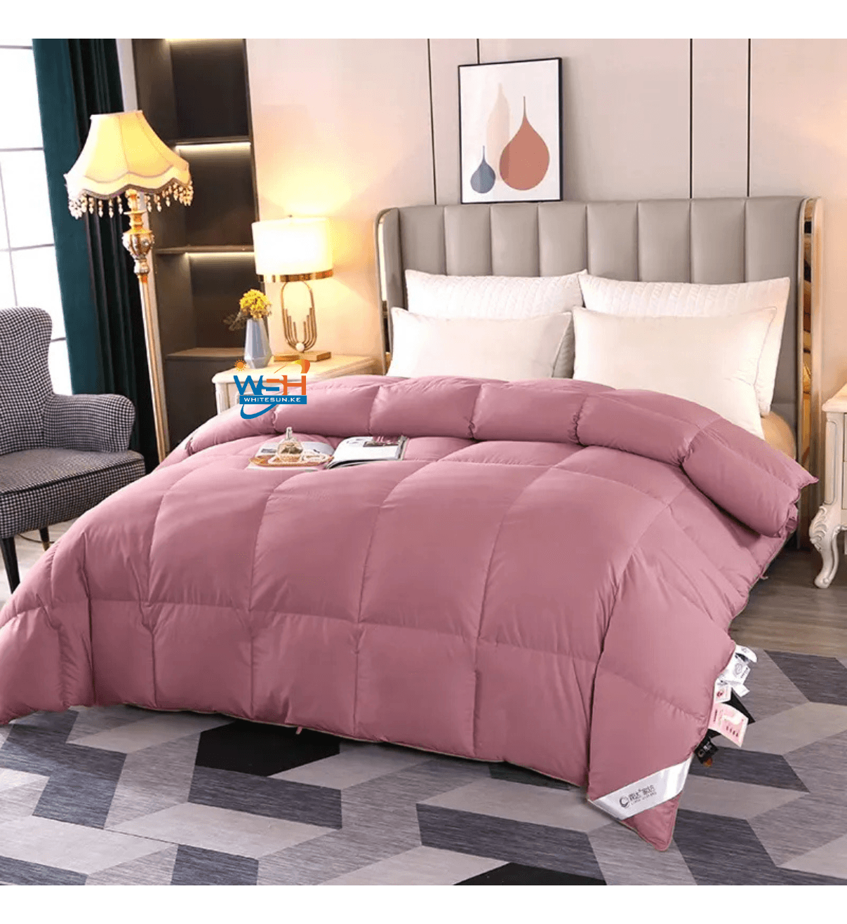 90% Goose Down & 10%Goose Feathers 100% cotton 240x220cm White Duvet. Thumbnail 6