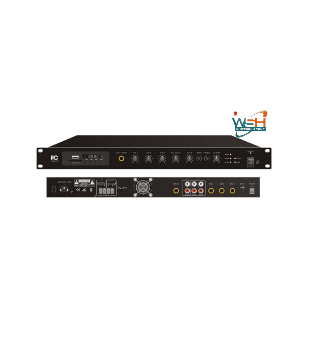 Digital Mixer Amplifier with MP3/Tuner/Bluetooth (Phoenix Mic Input) T-B240DTB