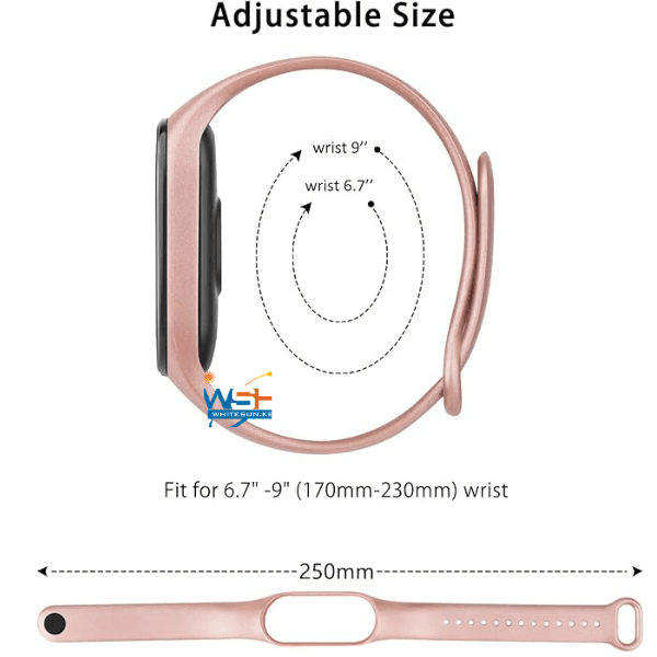 Oumida Silicone Replacement Bands for Xiaomi Mi Band 7 Activity Tracker, 3 Pack Adjustable Straps for Women Men, Soft Wristbands for MI Band 7 Thumbnail 3