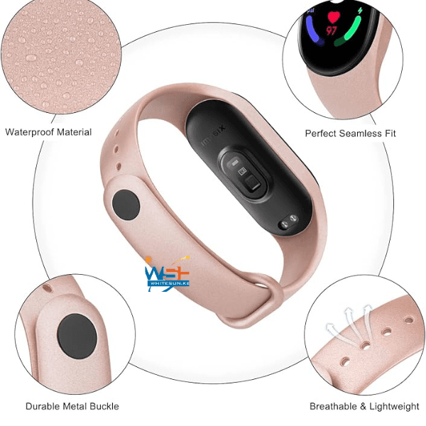 Oumida Silicone Replacement Bands for Xiaomi Mi Band 7 Activity Tracker, 3 Pack Adjustable Straps for Women Men, Soft Wristbands for MI Band 7 Thumbnail 5