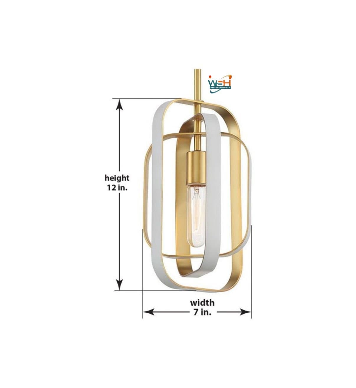 Minka Lavery Aureum 7"W Honey Gold and White Open Cage Mini Pendant Light