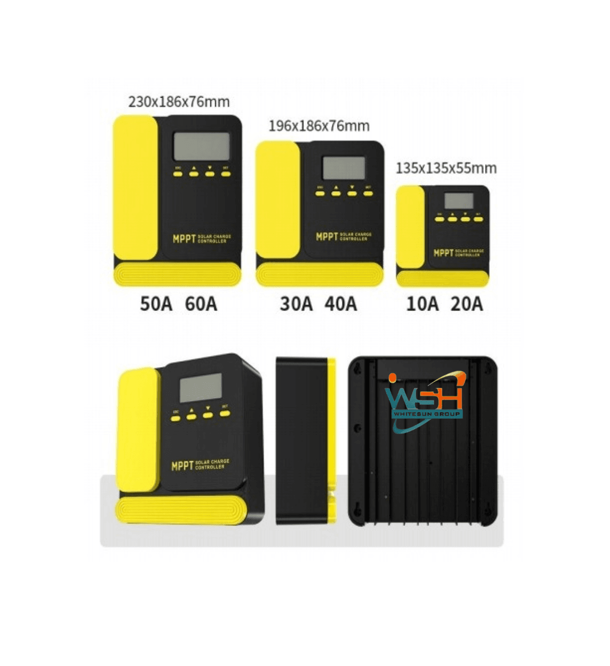 Low voltage MPPT controller 18-50V GM-D20/N 20A 12V/24V Auto