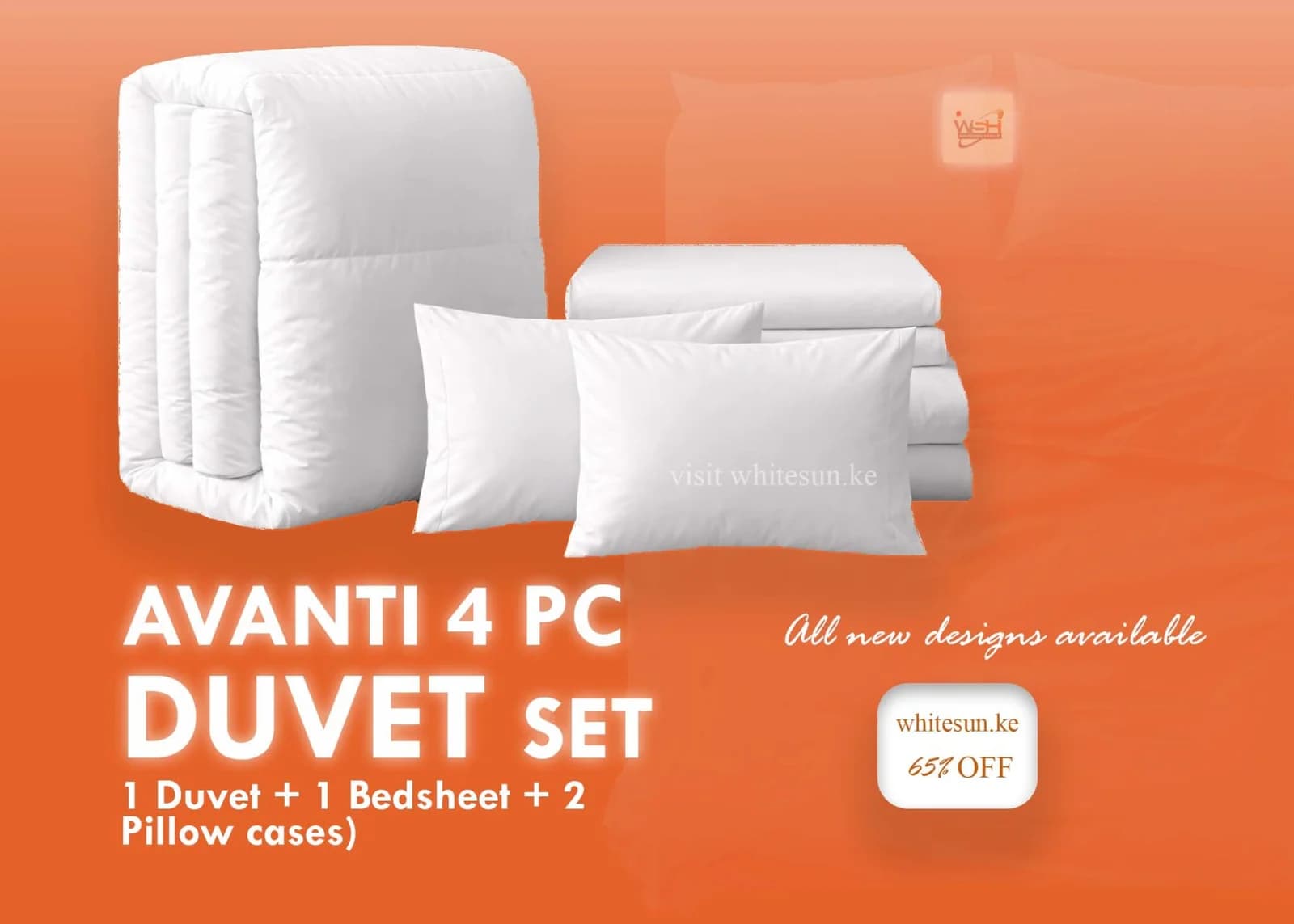 AVANTI 4 PC DUVET SET - ALL NEW DESIGNS (1 Duvet + 1 Bedsheet + 2 Pillow cases)  Thumbnail 3