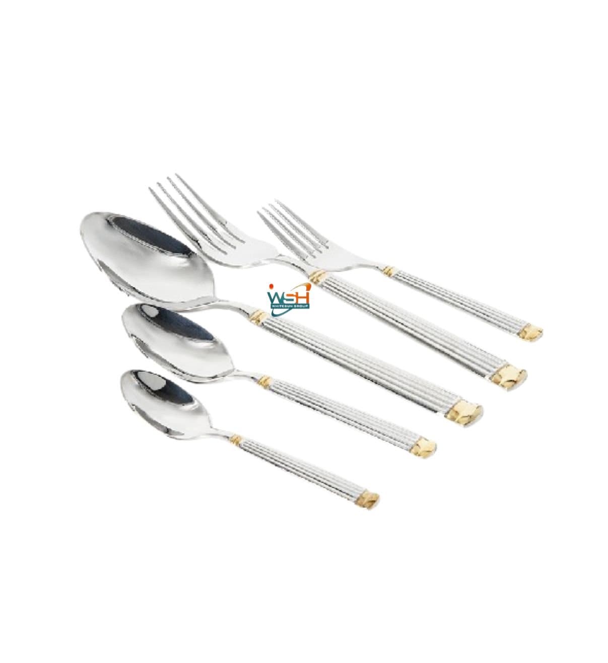 Whitesun single gold cutlery set/6PCS