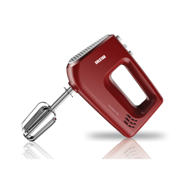 SOLSTAR MH3007ARDBSS 300W 5 Speed Hand mixer, Red