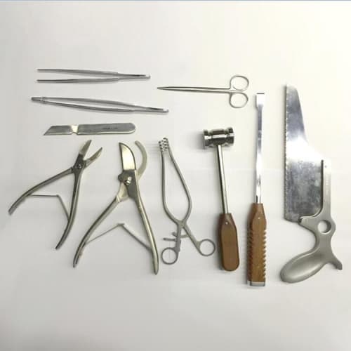 YSJPB-02 High Quality Anti Corrosion Morgue Dissecting Medical Instrument Kit