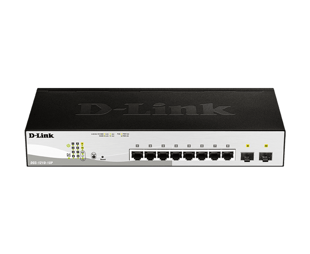 10-Port Gigabit Smart Managed PoE Switch DGS-1210-10P