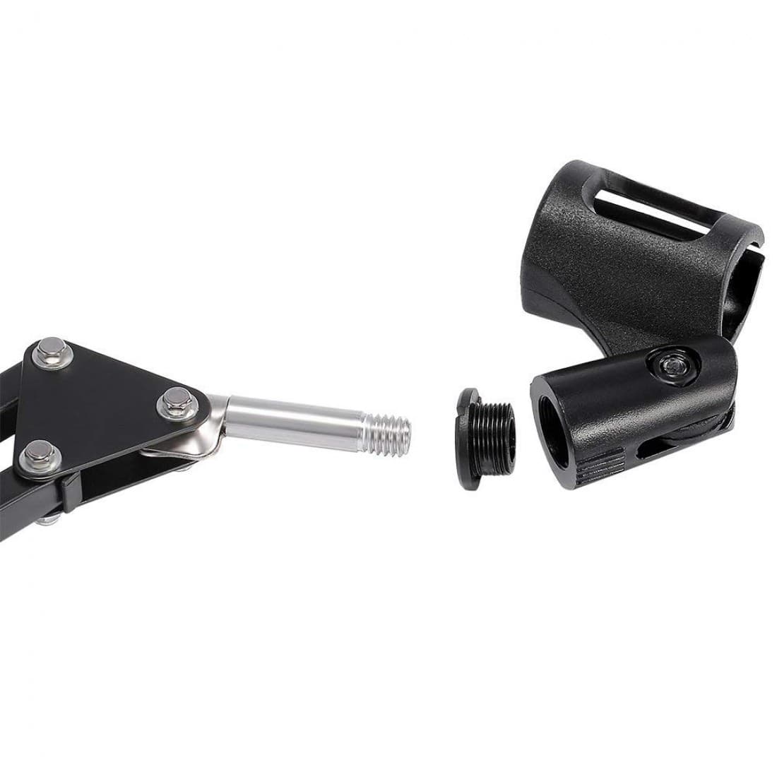 Adjustable Studio Microphone Suspension Scissor Arm Stand (Black) Thumbnail 4