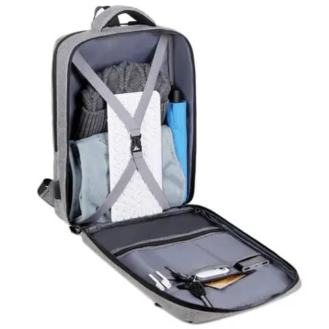 126# Whitesun Executive business backpack blue fit for work weekend getaways padded laptop bag Thumbnail 3