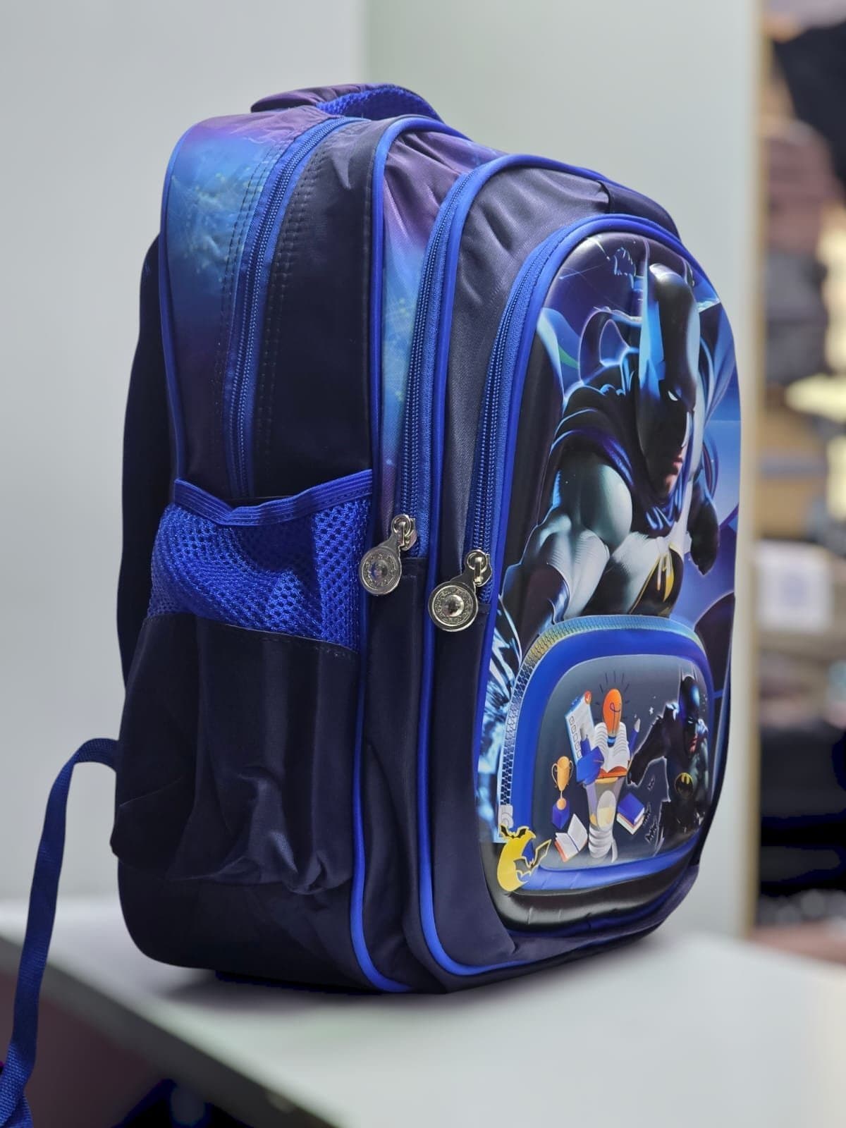 170# Whitesun Batman blue large capacity boys school bag quality primary school bag for boys birthday gift for son nephew cousin Thumbnail 2