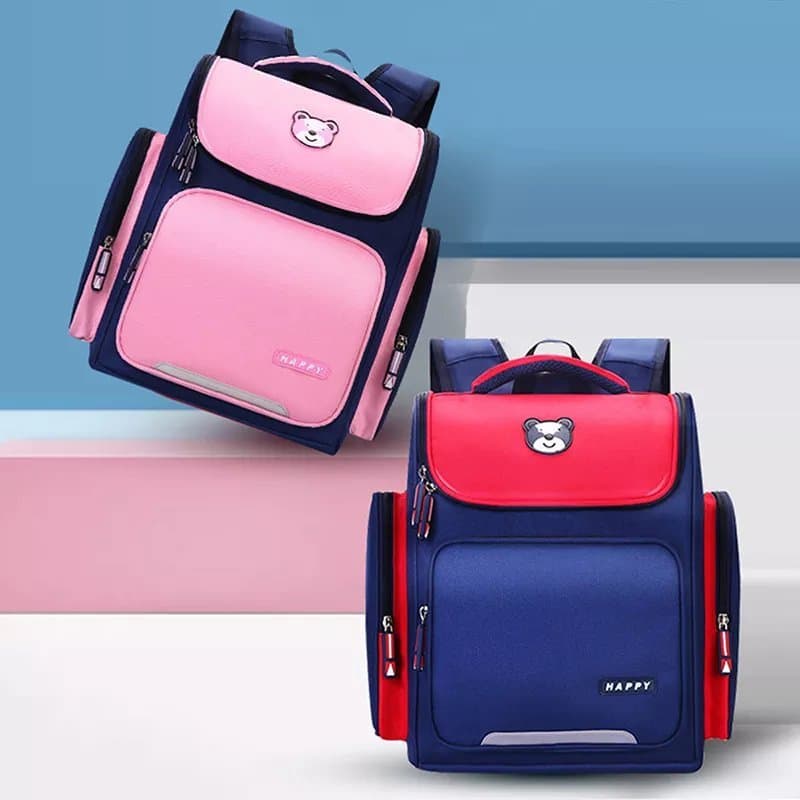 242# Whitesun Pure fabric kids school bag/happy backpack large capacity birthday gift for boys and girls