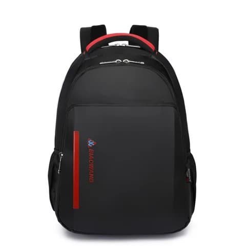 117# Whitesun Black and Red Multi-Compartment Backpack – Cabin Size with Padded Straps & Bottom Pocket | Secret Santa & Birthday Gift for Men and Women
