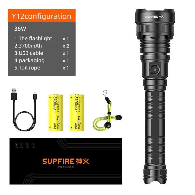 SUPERFIRE Y12 3000 LM Rechargeable Hunting Flashlight Thumbnail 4