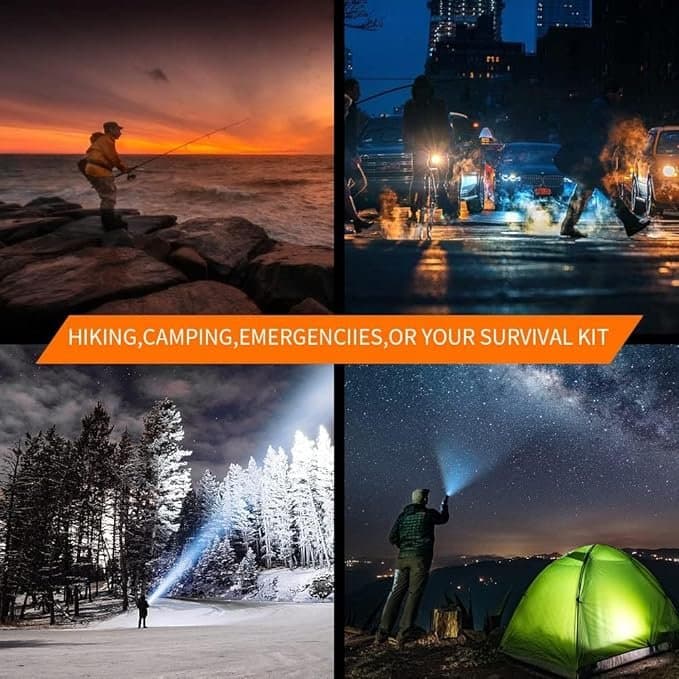 SuperFire C20 Hand-Torch LED Super Bright 3600 Lumens Family Torch Rechargeable IP46 Waterproof Flashlight with 4800 mAh Rechargeable Battery, 6 Modes (Regular) [Energy Class A+++] Thumbnail 5