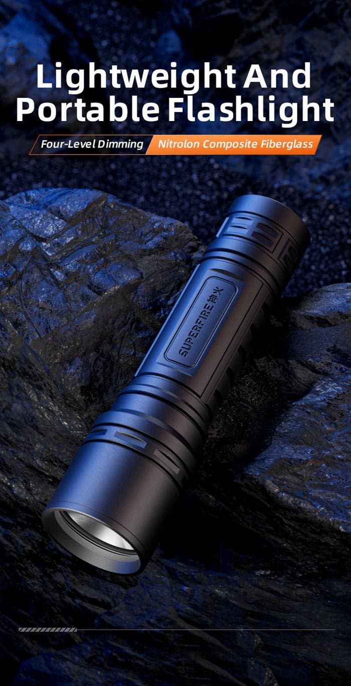 SUPERFIRE S33-N Lightweight & Portable Flashlight | 140LM, USB Rechargeable