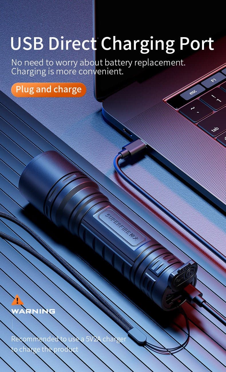 SUPERFIRE S33-N Lightweight & Portable Flashlight | 140LM, USB Rechargeable Thumbnail 5