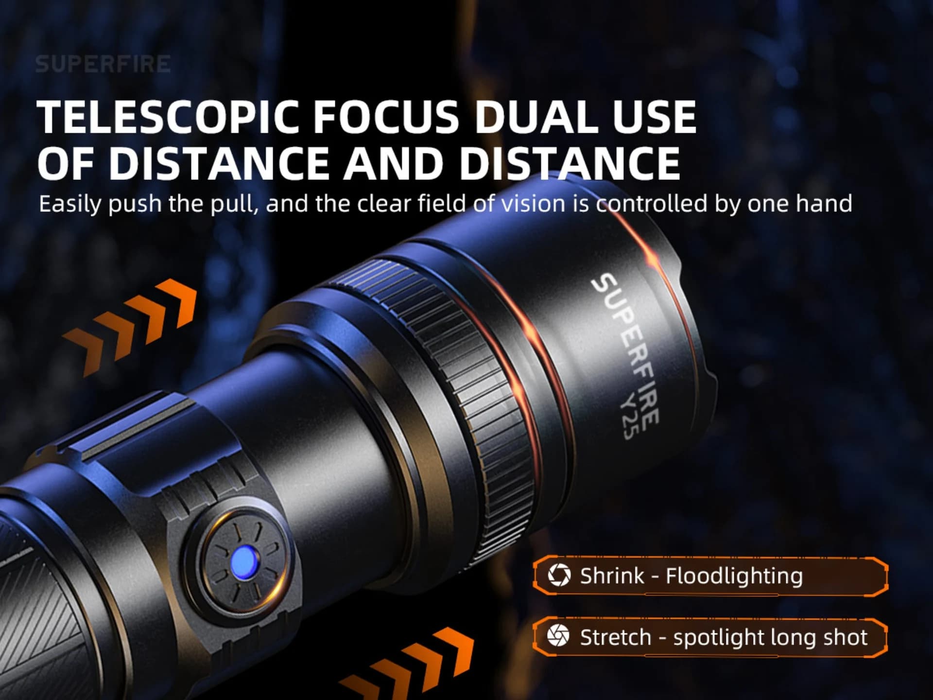 SUPERFIRE Y25 Zoomable Flashlight Thumbnail 5