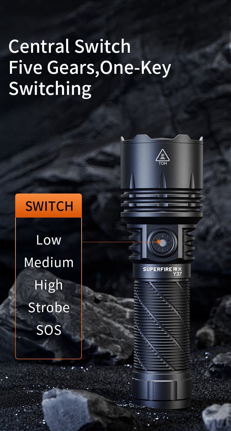 SUPERFIRE Y37 Long-Range Flashlight Thumbnail 7