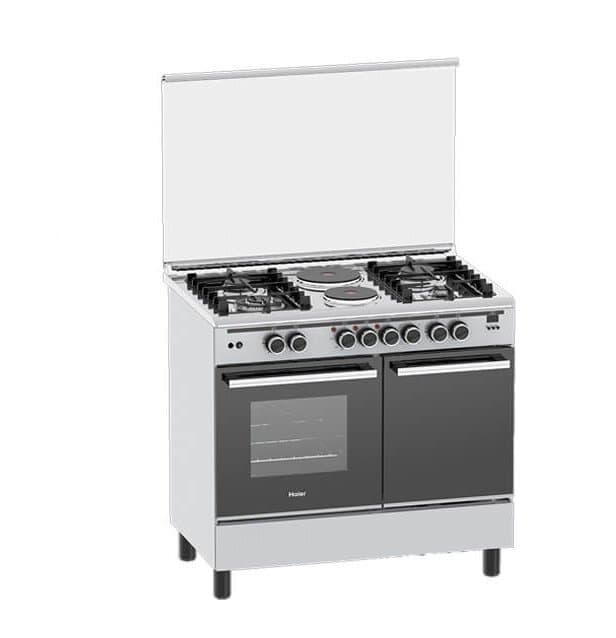 Haier 4 Gas Burner + 2 Electric Plates 60x90 Cooker - HCR6042DES Thumbnail 4