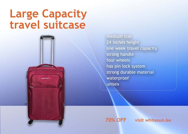 258-whitesun-fabric-maroon-medium-size-fabric-travel-suitcase-one-week-travel-rolling-luggage-bag