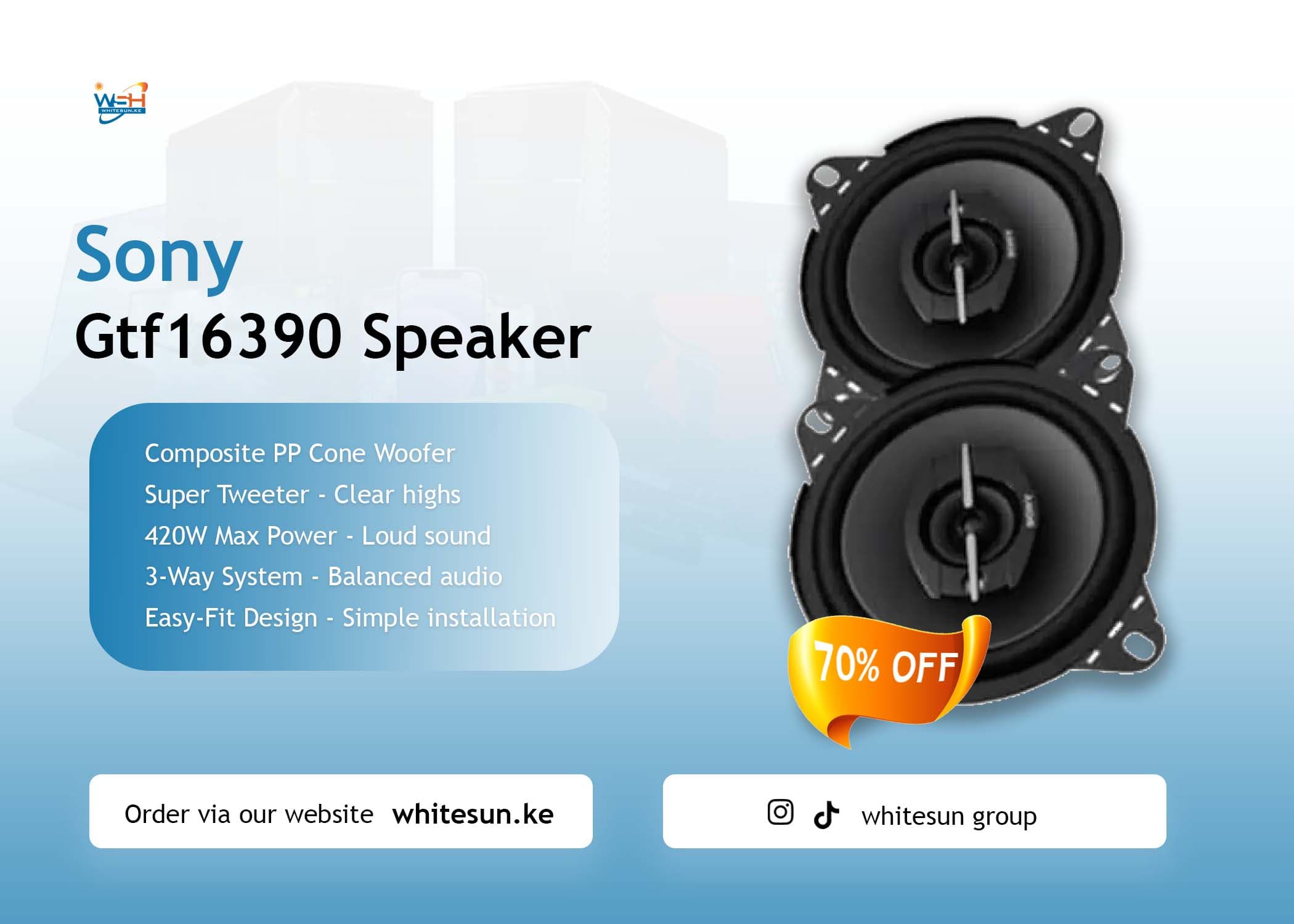 Sony Gtf16390 Speaker 6 Inch