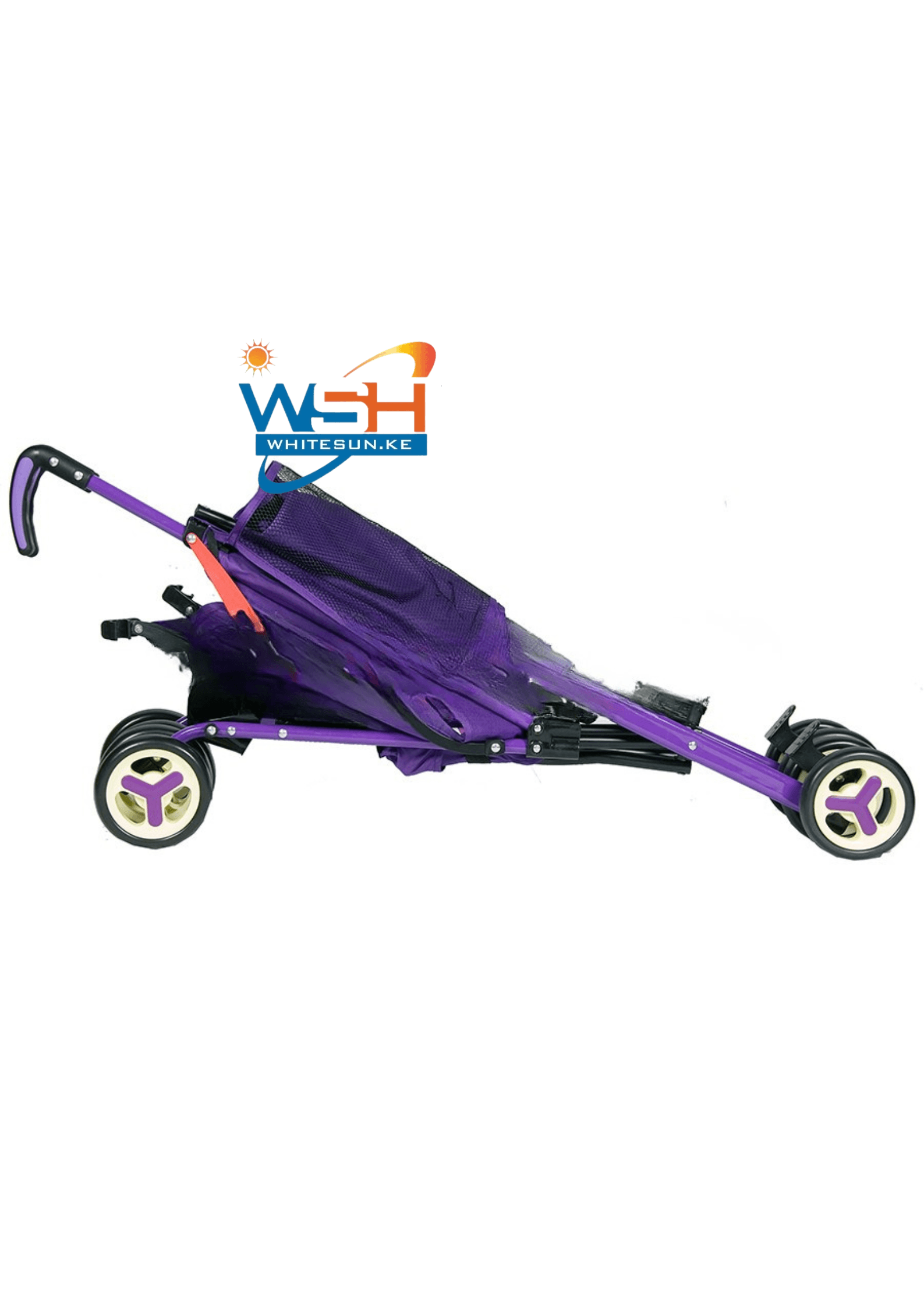 Baby Pram, Light Weight Foldable, Iron Blue, Purple, Green Thumbnail 3