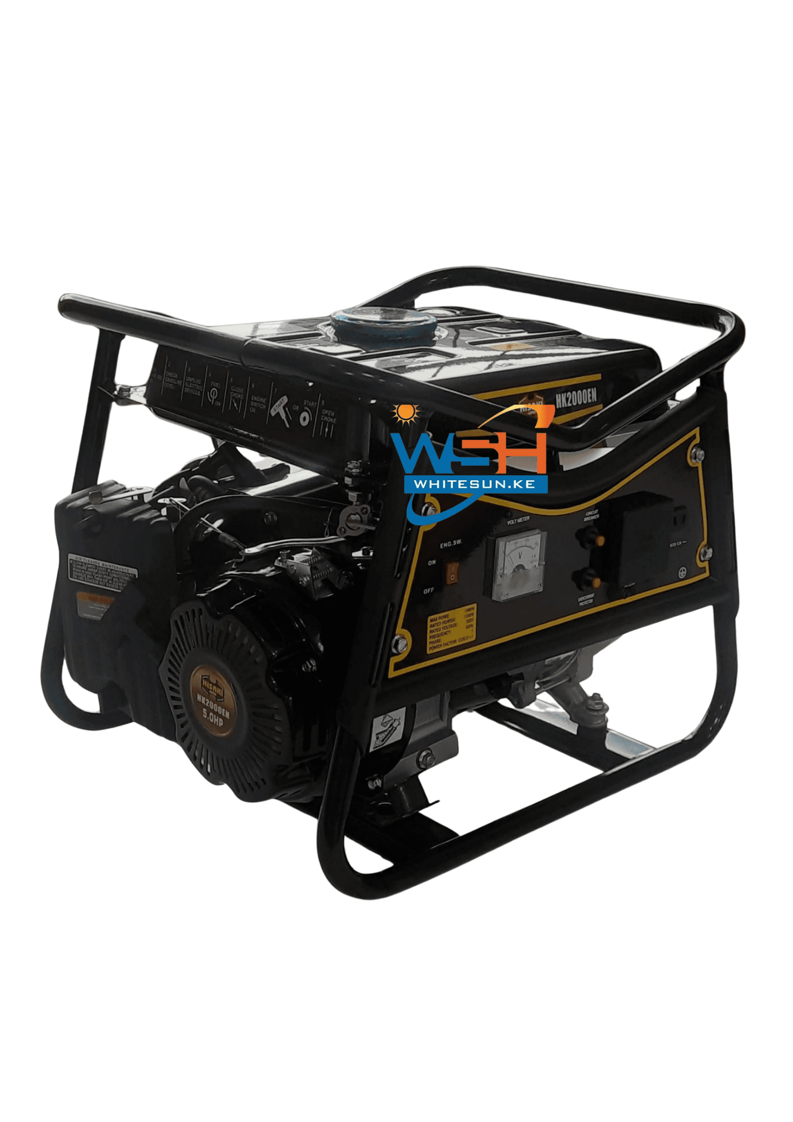 1KVA Hisaki Japan Petrol Generator - HK2000EN / Rope Start, Reliable Power Anywhere Thumbnail 2