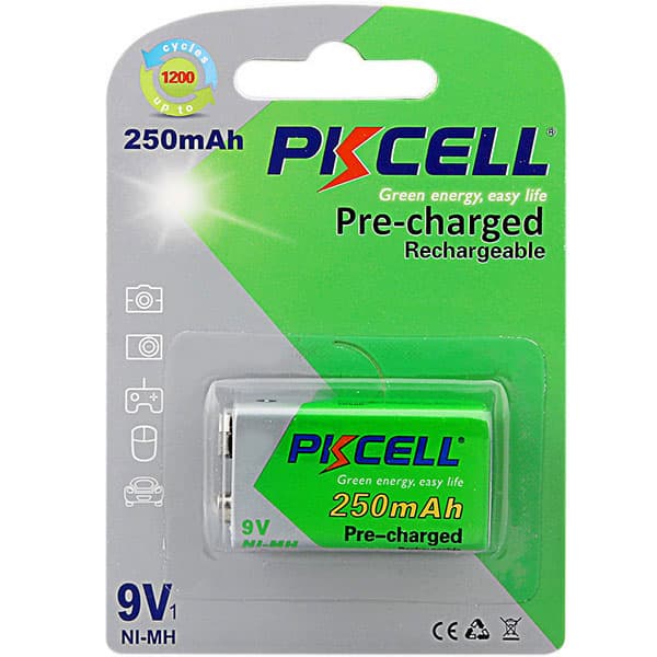 Ready To Use, Ni-Mh Rechargeable Battery 250Mah9V, PKCELL