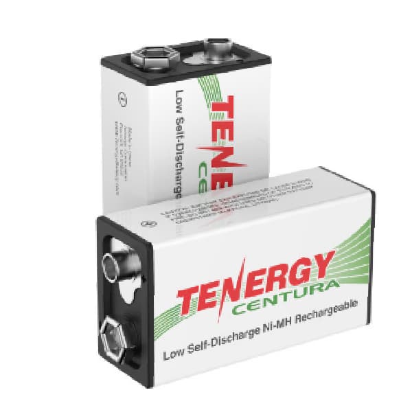 9 Volt Rechargable Battery Nimh 200Mah Pack Of 2 Tenergy Centura White