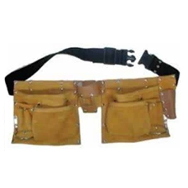 Tool Holder Leather Yellow With Reflective Strips Multi Pocket Thumbnail 2