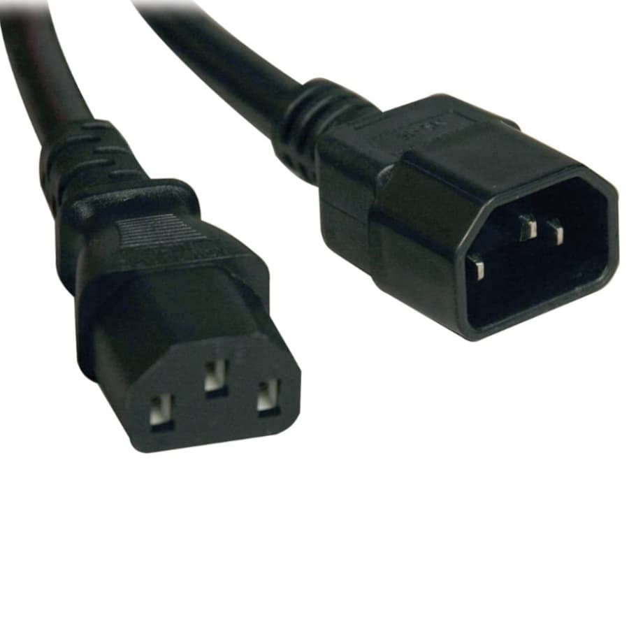 C14 Male To C13 Female Power Cable, C13 To C14 Pdu Style – 10A, 100 250V, 18 Awg, 6 Ft., Black Tripp-Lite