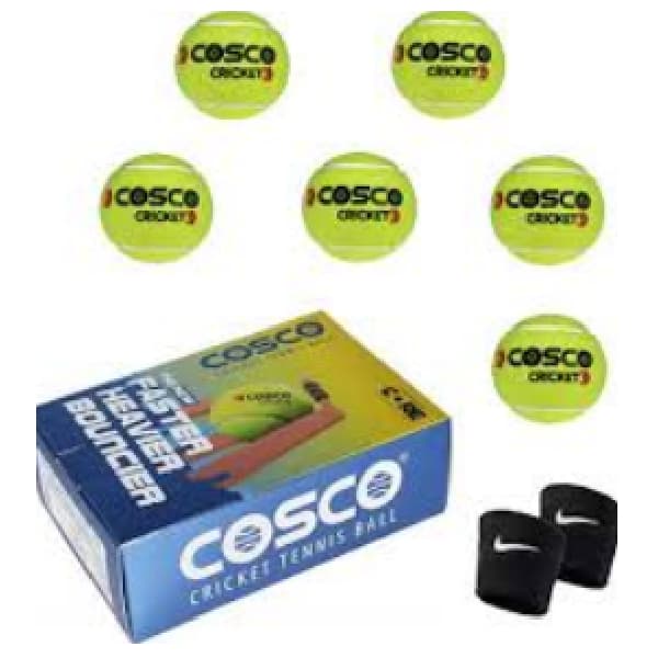 cosco-tennis-cricket-ball-light-weight-pack-of-6-in-colored-box