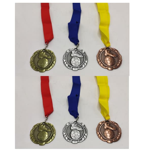 antique-silver-medal-with-blue-ribbon-for-football-size-60mm