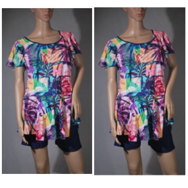ladies-swim-suit-2-piece-with-frill-multicolor-palm-tree-design-2x-large