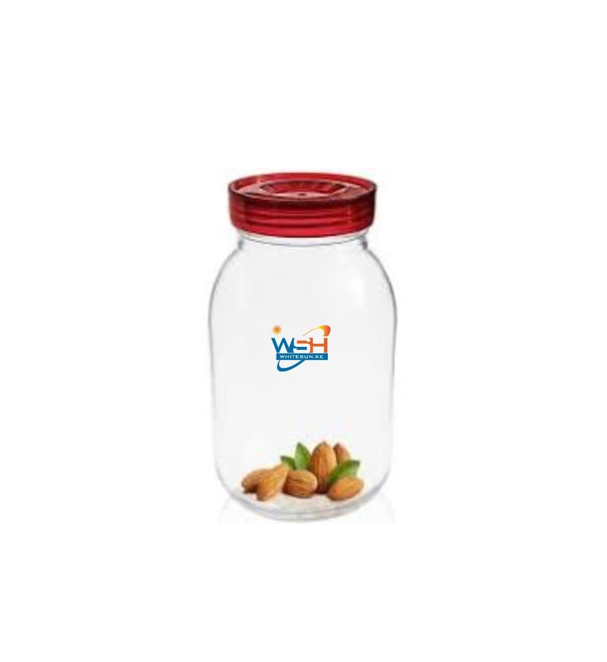 Airtight Glass Storage Jar with Red Lid – 1L BPA-Free Food Container for Dry Goods, Snacks & Spices – Durable & Leakproof