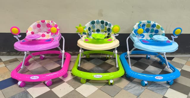 baby-walker-with-music-and-interactive-toys-adjustable-height-foldable-design-sturdy-frame-removable-tray-safety-harness-supports-up-to-30-lbs