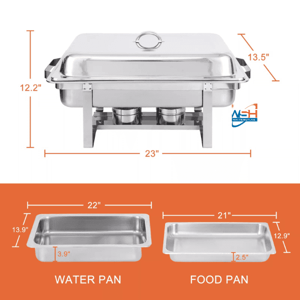 1 FOOD PAN CATERING STAINLESS STEEL CHAFER CHAFING DISH Thumbnail 2