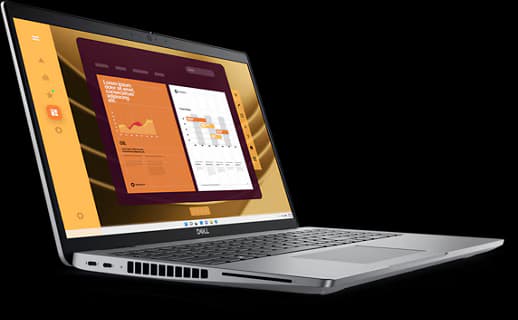 Dell Latitude 5550 U7 Processor: Intel Core Ultra 7 155U (12MB cache, 12 cores, 14 threads, up to 4.8GHz) Graphics: Integrated Intel Graphics RAM: 16GB DDR5 (1x16GB, 5600MT/s) Storage: 512GB SSD M.2 PCIe Gen4 NVMe Display: 15.6" FHD (1920x1080), IPS, 400 nits, 100% sRGB, ComfortView+, Non-touch Camera: FHD HDR + IR Cam, Facial Recognition, TNR, Camera Shutter Keyboard: Arabic Backlit AI Hotkey with Numeric Keypad Fingerprint: Yes (No Control Vault 3+) Wireless: Intel Wi-Fi 6E AX211, Bluetooth 5.3 Battery: 3-Cell, 54Wh, ExpressCharge + Boost Adapter: 65W USB-C, EcoDesign OS: Ubuntu 22.04 LTS Docs: English / Arabic / French / Turkish / Portuguese Warranty: 3 Years ProSupport + Next Business Day Onsite Thumbnail 2