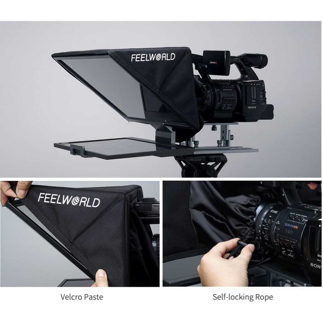 FEELWORLD TP16 16" Portable Teleprompter for Tablets & DSLR Cameras Thumbnail 3