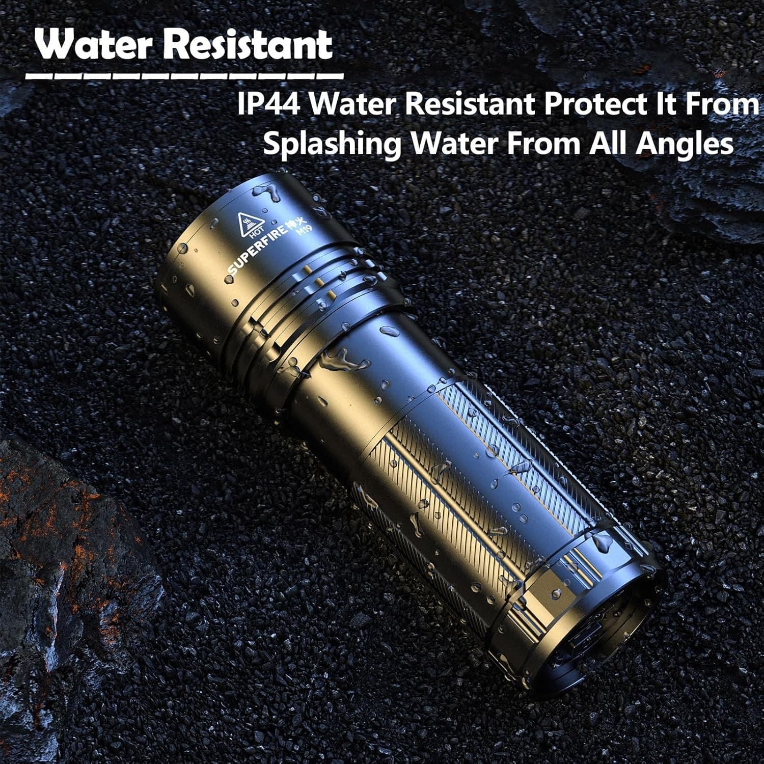 SuperFire Flashlight Rechargeable Super Bright,6000 Lumen Flashlight,LED Lights with Zoomable & 5 Modes,Powerful Handheld Flash Lights for Emergencies, Camping,Outdoor, Water Resistant Thumbnail 8