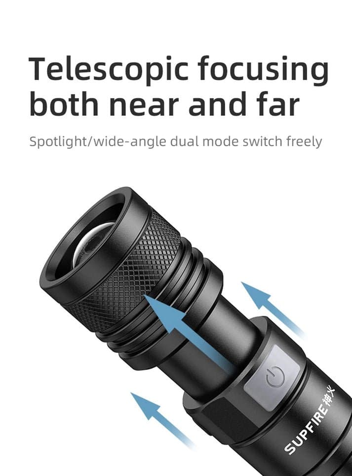 SuperFire A2-P50 Rechargeable LED USB Flashlight Thumbnail 7