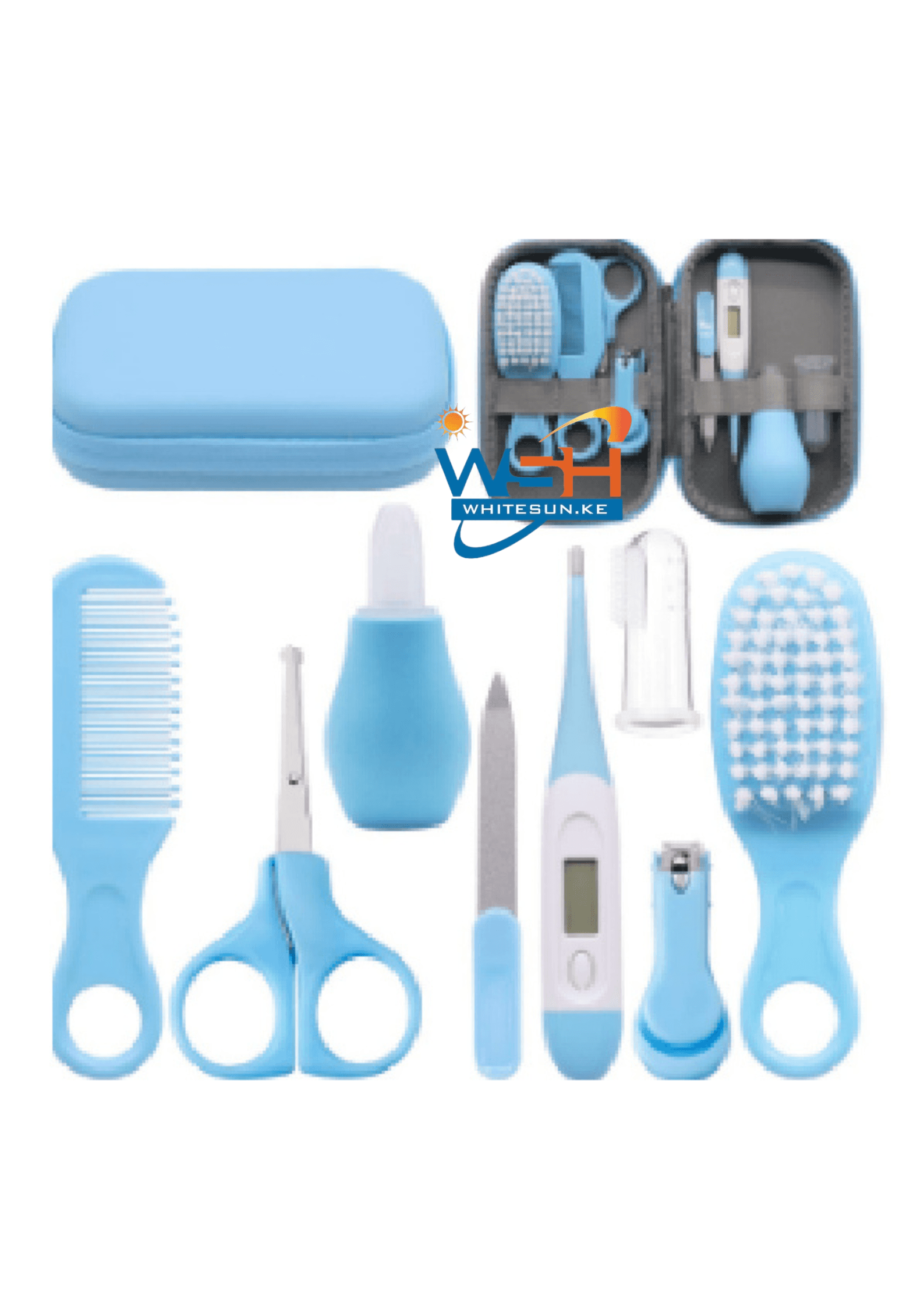 Baby Grooming Kit 8pcs In Zip Around Hard Case